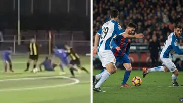 El 'gol amateur' que supera la jugada de Messi al Espanyol