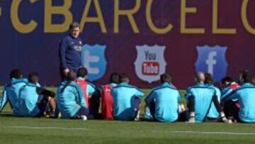 Tras el fiasco ante el Valencia, Martino reconoció que había hablado con sus jugadores para recordar conceptos tácticos y motivarles ante la visita de la Real Sociedad.