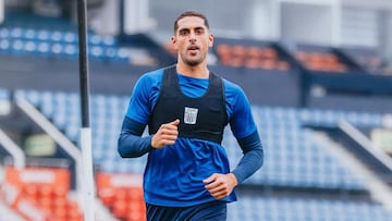 Pablo Sabbag durante un entrenamiento con Alianza Lima.