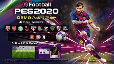 Demo eFootball PES 2020: confirmados los 14 equipos disponibles