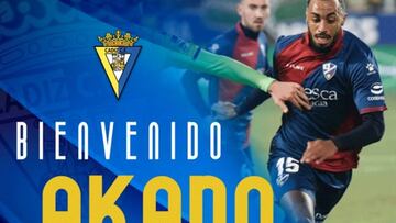 El Cádiz hace oficial el fichaje de Akapo, procedente del Huesca