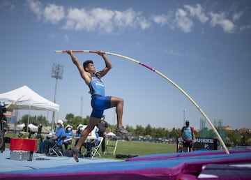 Campeonato de Espa?a de Atletismo que se est¨¢ disputando en el estadio Juan de la Cierva en Getafe.