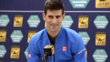 Novak Djokovic, durante la rueda de prensa en Par&iacute;s.