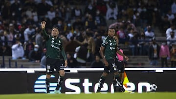    Diego Valdes celebrates his goal 0-1 of Santos during the game Pumas UNAM vs Santos, corresponding to 11th round of the Torneo Apertura Grita Mexico A21 of the Liga BBVA MX, at Olimpico Universitario Stadium, on November 04, 2021.
 
 &lt;br&gt;&lt;br&gt;
 
 Diego Valdes celebra su gol 0-1 de Santos durante el partido Pumas UNAM vs Santos, Correspondiente a la Jornada 11 del Torneo Apertura Grita Mexico A21 de la Liga BBVA MX, en el Estadio Olimpico Universitario, el 04 de Noviembre de 2021.