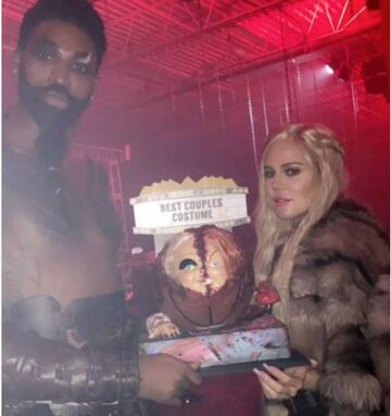 Tristan Thompson acudió junto a su novia, Khloe Kardashian. La pareja se disfrazó de Khal Drogo y Khaleesi, personajes de la popular serie 'Juego de Tronos'.