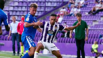 Anuar durante un partido con el Valladolid.