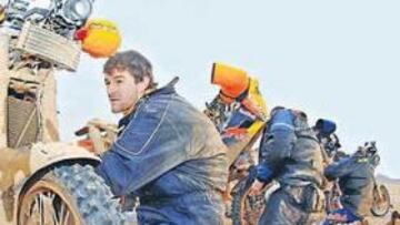 <b>EXIGENTE. </b>El Dakar 2007 se está revelando duro e incluso los campeones como Marc Coma lo sufren.