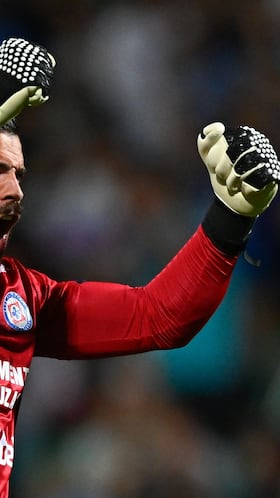 Andres Gudino of Cruz Azul during the 9th round match between Santos and Cruz Azul as part of the Liga BBVA MX Varonil, Torneo Clausura 2026 at TSM Corona Stadium, on March 03, 2026 in Torreon, Coahuila, Mexico.