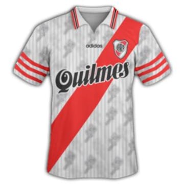 Esta camiseta de 1996 fue con la que River ganó su última Copa Libertadores hace 19 años ante América de Cali.