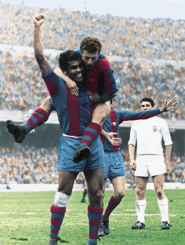 El angoleño vistió de azulgrana de 1966 a 1969. Jugó en el Mallorca la temporada 1969-1970.