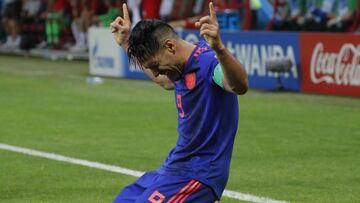 Falcao marcó su primer gol en un Mundial y 30 con la Selección Colombia en el triunfo ante Polonia en el Mundial de Rusia 2018.