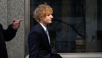 Singer Ed Sheeran arrives at Manhattan federal court for his copyright trial in New York City, U.S., April 25, 2023.  REUTERS/Eduardo Munoz