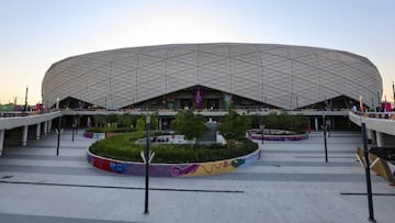 AL RAYYAN, QATAR - DECEMBER 06: A general view of the stadium exterior prior to the FIFA World Cup Qatar 2022 Round of 16 match between Morocco and Spain at Education City Stadium on December 06, 2022 in Al Rayyan, Qatar. (Photo by Youssef Loulidi/Fantasista/Getty Images)