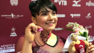 La gimnasta mexicana volvi&oacute; a ocupar un lugar en el medallero, esta vez fue en la categor&iacute;a salto de caballo, en donde se ha ba&ntilde;ado de oro en la Copa Toyota de Jap&oacute;n.