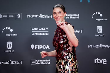 La actriz Bárbara Lennie posa en la alfombra roja de la 31 edición de los Premios José María Forqué.