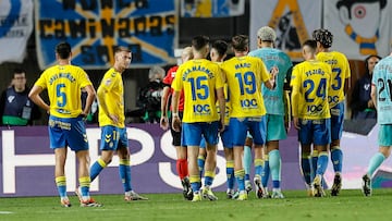 Daley Sinkgraven, en un partido con Las Palmas.