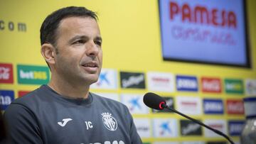 Calleja, en una comparecencia como técnico del Villarreal.