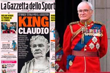 Ranieri en la Gazzetta: "Rey de Inglaterra y Rey Claudio"