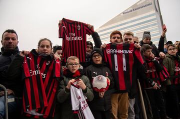 La presentación de Ibra con el Milan