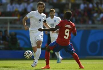 Frank Lampard y Joel Campbell 