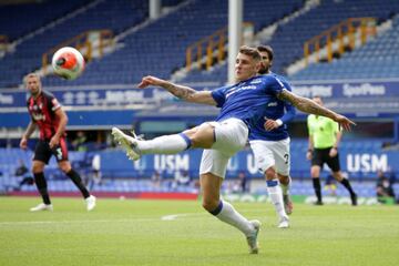 Lucas Digne, lateral izquierdo del Everton que se ganó la confianza y logró tener un buen nivel durante la temporada con Ancelotti