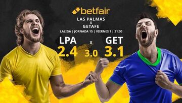 UD Las Palmas vs. Getafe CF: horario, TV, estadísticas, clasificación y pronósticos
