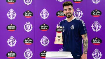 Monchu, mejor jugador del mes de marzo para la afición del Real Valladolid.