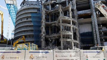 The Bernabeu construction progresses ahead of Real Madrid return on September 11