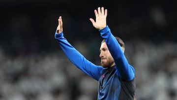 Soccer Football - LaLiga - Real Madrid v Sevilla - Santiago Bernabeu, Madrid, Spain - February 25, 2024 Sevilla's Sergio Ramos during the warm up before the match REUTERS/Violeta Santos Moura