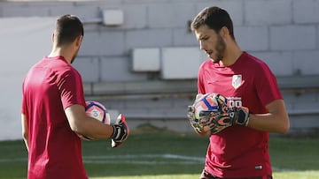 Moreira, en el entrenamiento del Atl&eacute;tico.