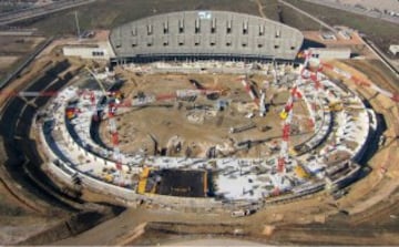 Febrero 2014. Evolución de las obras de La Peineta.