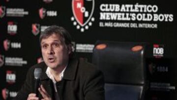 Tata Martino, en su despedida en la sede de Newell&#039;s