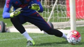 De Gea, durante un entrenamiento.