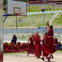 Viral video shows incredible footage of monks playing basketball surprisingly well