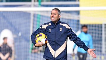 Garitano en el entrenamiento del pasado sábado 21 de diciembre en la Ciudad Deportiva.