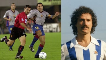 Julio y Javier nunca coincidieron en ninguna alineación ni se enfrentaron entre ellos por la gran diferencia de edad entre ambos: 19 años. Julio jugó toda su vida en la Real Sociedad, equipo con el que debutó en 1975, mientras que Javier no debutó en primera hasta 1992 con el Real Burgos. Entre ambos disputaron 476 partidos en Primera. 