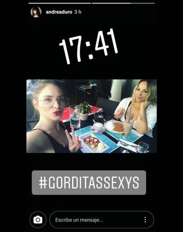 Imagen de Andrea Duro en Instagram Stories