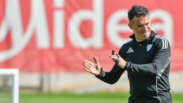 Luis García, en un entrenamiento.