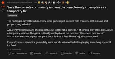 La comunidad de CoD Warzone se cansa de los hackers: piden cambios en el juego cruzado