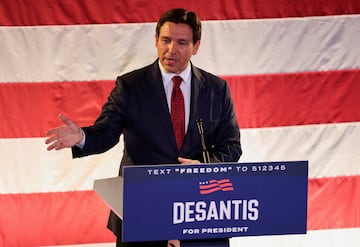 Top job desirer | Florida Governor Ron DeSantis speaks during a rally.