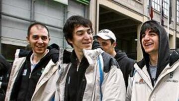 <b>RISAS. </b>Pau Ribas y Ricky Rubio, del Joventut, bromean en Turín antes de medirse hoy al Galatasaray.