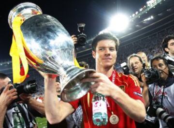 29 de junio de 2008. Final de la Eurocopa de Austria y Suiza entre Alemania y España. Xabi Alonso.