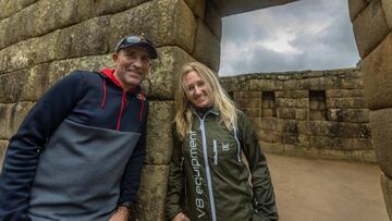 Peterhansel visit&oacute; el Machu Picchu junto a Andrea Mayer. 