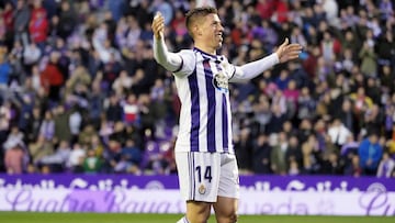 VALLADOLID. PHOTOGENIC/PABLO REQUEJO. 08/02/20. FUTBOL, PARTIDO DE LIGA SANTANDER TEMPORADA 2019/2020 ENTRE EL REAL VALLADOLID Y EL VILLARREAL. GOL DE ALCARAZ