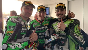 Niigon, David Checa y Guarnoni celebran el éxito.