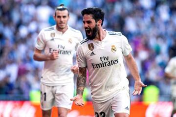 Isco celebrates his goal against Celta Vigo.