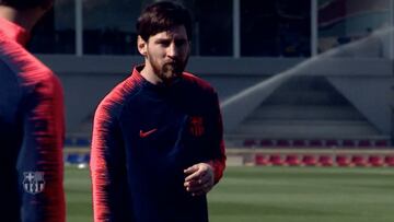 Messi realizó parte de la sesión y es duda para Sevilla
