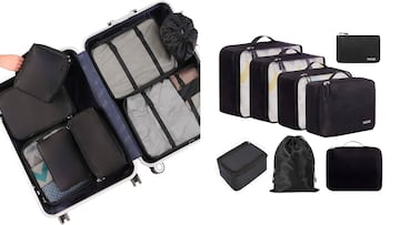 Organizador de maleta de viaje.
