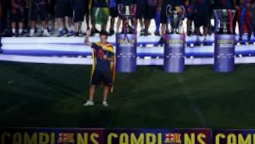 Xavi, en la celebración.