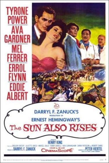 'Fiesta' fue rodada en el año 1957 y se basó en la novela de 'The Sun Also Rises' de Ernest Heminghway. La película está ligada a los sanfermines de forma estrecha. El protagonista asiste con su grupo de compañeros, veteranos de la I Guerra Mundial, a Pamplona para vivir la emoción de las fiestas. Las escenas rodadas en los encierros de las corridas reflejan el descontrol y la pasión taurina que caracteriza esta celebración. 